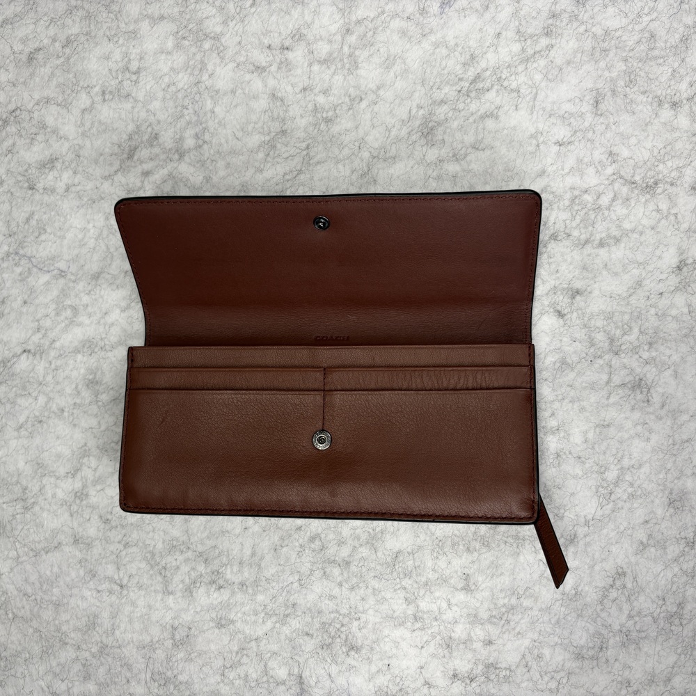 COACH Bleecker Grommets Set: Snap Wallet Clutch & Universal Wristlet - Brick Red - Picture 8 of 10
